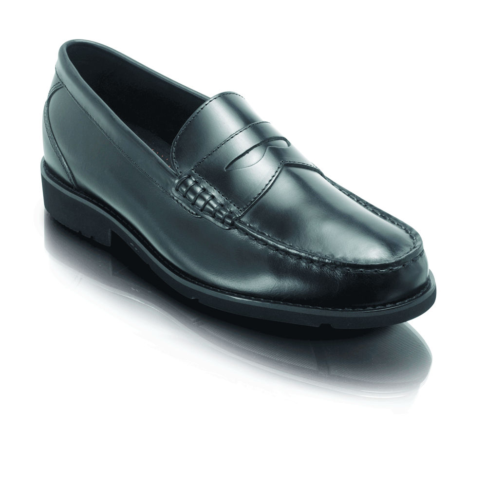 Rockport Mens Loafers Black - Shakespeare Circle - UK 198-PRGBQZ